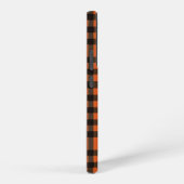 Orange and Black Plaid Checkered Pattern Samsung Galaxy Hoesje (Rechterkant)