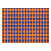 Orange and Blue Harlequin Checkered Design Tafelkleed (Voorkant (Horizontaal))