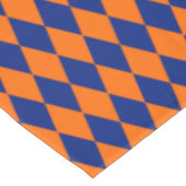 Orange and Blue Harlequin Checkered Design Tafelkleed (Gekanteld)