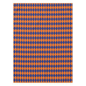 Orange and Blue Harlequin Checkered Design Tafelkleed (Voorkant)