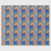 orange and blue quilt cadeaupapier (Vlak)