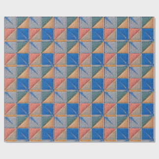 orange and blue quilt cadeaupapier