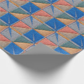 orange and blue quilt cadeaupapier (Hoek)