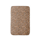 Orange and Brown Leopard Print Badmat (Voorkant Verticaal)
