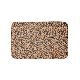 Orange and Brown Leopard Print Badmat