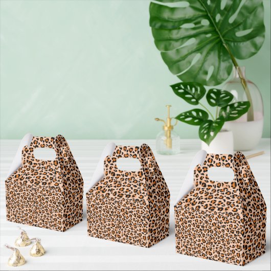 Orange and Brown Leopard Print Bedankdoosjes (Meervoudige)