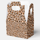 Orange and Brown Leopard Print Bedankdoosjes (Geopend)