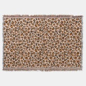 Orange and Brown Leopard Print Deken (Voorkant)