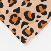 Orange and Brown Leopard Print Fleece Deken (Hoek)