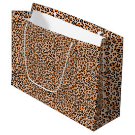 Orange and Brown Leopard Print Groot Cadeauzakje