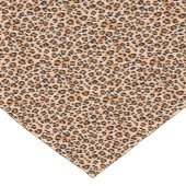 Orange and Brown Leopard Print Korte Tafelloper (Hoek)