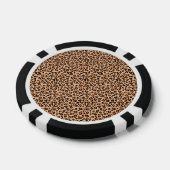 Orange and Brown Leopard Print Poker Chips (Enkel)