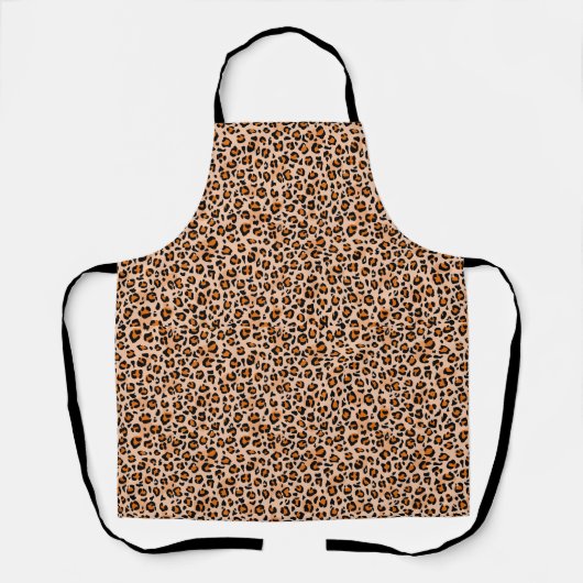 Orange and Brown Leopard Print Schort (Voorkant)
