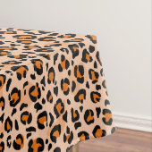 Orange and Brown Leopard Print Tafelkleed (Voorbeeld)