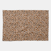 Orange and Brown Leopard Print Theedoek (Horizontaal)
