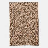 Orange and Brown Leopard Print Theedoek (Verticaal)