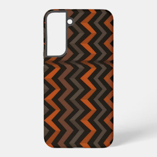 Orange and Brown Zigzag Pattern Samsung Galaxy Hoesje