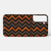 Orange and Brown Zigzag Pattern Samsung Galaxy Hoesje (Achterkant horizontaal)