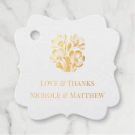 Orange and Cobalt Blue Floral Thank You Bedankjes Labels