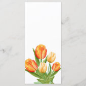Orange and Cream Tulip Wedding Menu (Achterkant)