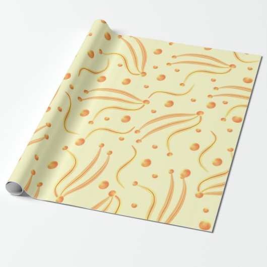 orange and gold cadeaupapier (Uitgerold)