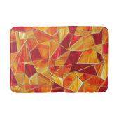 Orange and gold Stained Glass Mosaic Pattern Badmat (Voorkant)