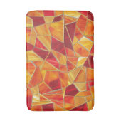 Orange and gold Stained Glass Mosaic Pattern Badmat (Voorkant Verticaal)