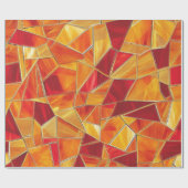 Orange and gold Stained Glass Mosaic Pattern Cadeaupapier (Vlak)