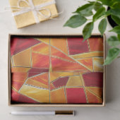 Orange and gold Stained Glass Mosaic Pattern Tissuepapier (Geschenk)