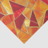 Orange and gold Stained Glass Mosaic Pattern Tissuepapier (Detail)