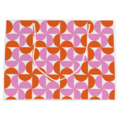 Orange and Pink Mid Century Modern Groot Cadeauzakje (Voorkant)