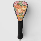 Orange and Pink Tulip Flowers Personalized Golfheadcover (Voorkant)