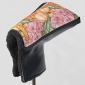 Orange and Pink Tulip Flowers Personalized Golfheadcover (3/4 voorkant)