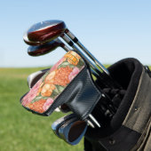 Orange and Pink Tulip Flowers Personalized Golfheadcover (Insitu)