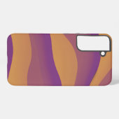 Orange and Purple Abstract Wave Pattern Samsung Galaxy Hoesje (Achterkant horizontaal)