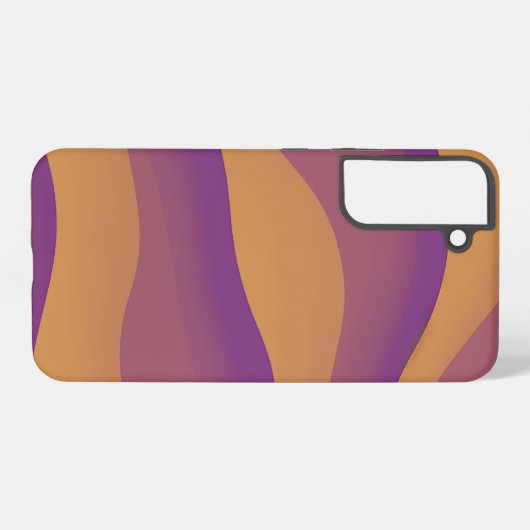 Orange and Purple Abstract Wave Pattern Samsung Galaxy Hoesje (Achterkant horizontaal)