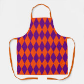 Orange and Purple Harlequin Checkered Design Schort (Voorkant)