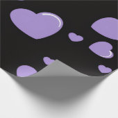 orange and purple heart pattern cadeaupapier (Hoek)
