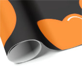 orange and purple heart pattern cadeaupapier (Rol Hoek)