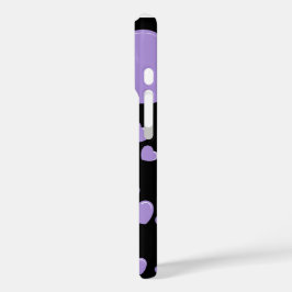 orange and purple hearts polka dots iPhone 16 hoesje