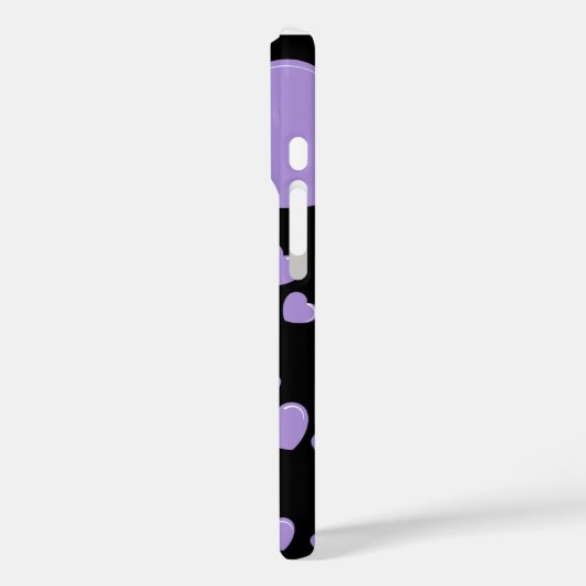 orange and purple hearts polka dots Case-Mate iPhone case (Achterkant / Links)