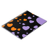 orange and purple hearts polka dots notitieboek (Linkerzijde)