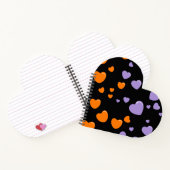 orange and purple hearts polka dots notitieboek (Binnen)