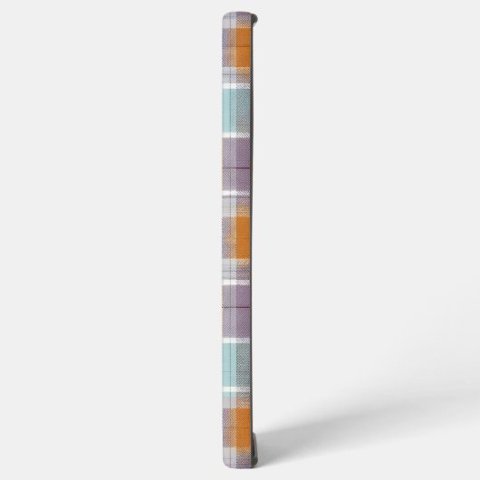 Orange and Purple Plaid Pattern Monogram Samsung Galaxy Hoesje (Linkerkant)