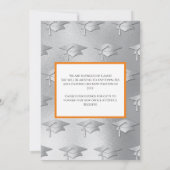 Orange and Silver Graduation Kaart (Achterkant)