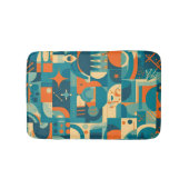 Orange and Teal Geometric Abstract Badmat (Voorkant)