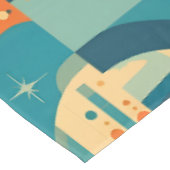 Orange and Teal Geometric Abstract Tafelkleed (Gekanteld)
