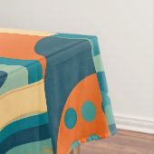 Orange and Teal Geometric Abstract Tafelkleed (Voorbeeld)