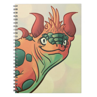 Orange and Teal Green Dragon Notebook Notitieboek