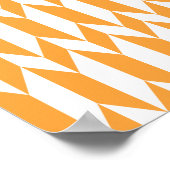 Orange and White Abstract Graphic Pattern. Poster (Hoek)